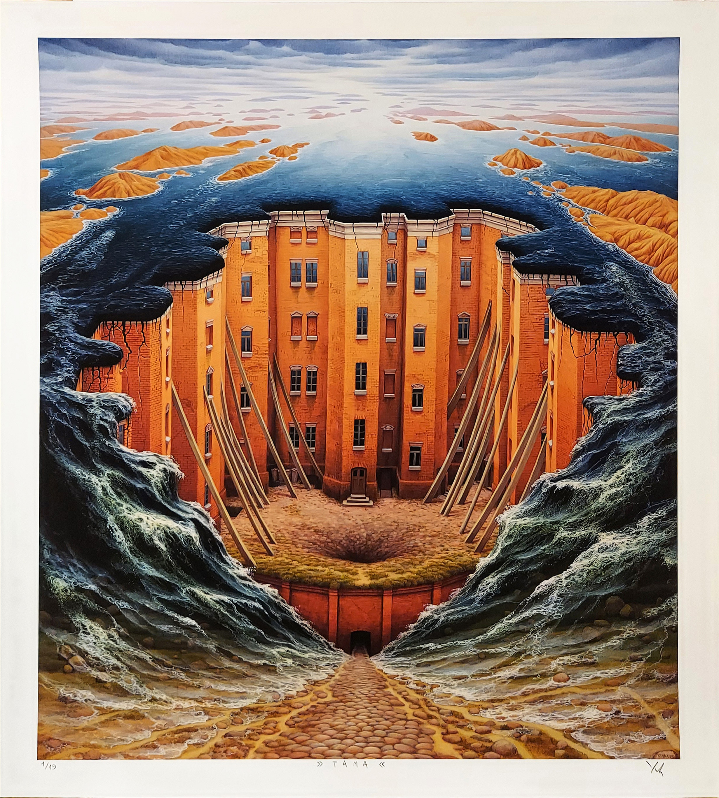 Tama (edycja 1/19) (arkusz: 61 x 66 cm) &mdash; Jacek Yerka