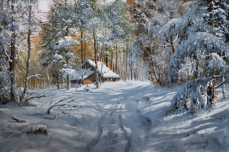 Zima z leśniczówką &mdash; Marek Szczepaniak