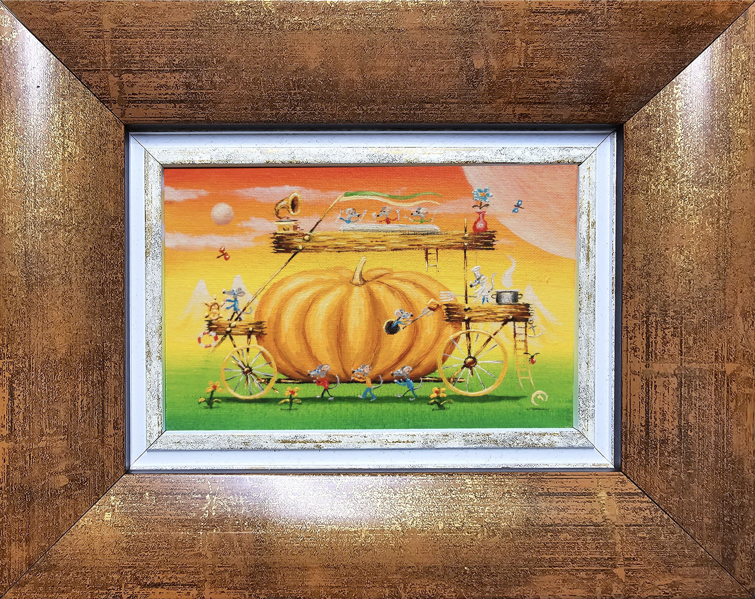 Domek dla szczęśliwej rodziny (w ramie 24 x 19 cm) &mdash; Oleg Litvinenko