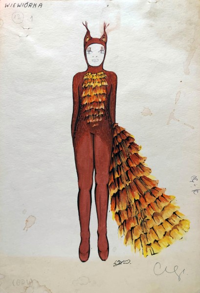 Wiewiórka (szkic kostiumu scenicznego) &mdash; Wanda Żukowska-Waszak